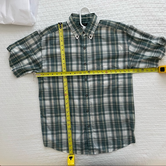 Knights Sportswear Men’s Short Sleeve Shirt Plaid Green Medium Gently Wo… - Picture 5 of 5